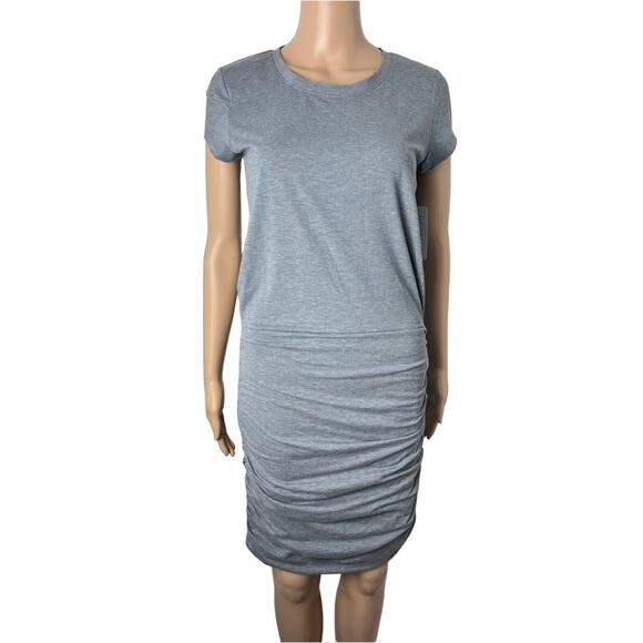 New Athleta Women's Topanga Tee Grey Shirt Dress - Picture 2 of 11